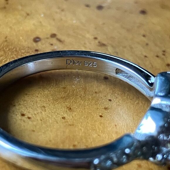 Genuine Blue Apatite Sterling Silver Turtle Ring Size 7 - Picture 5 of 8